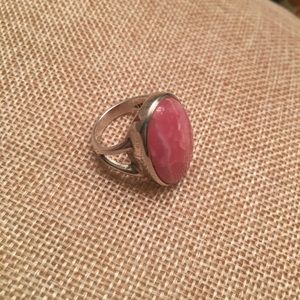 Rhodochrosite Sterling Silver Ring